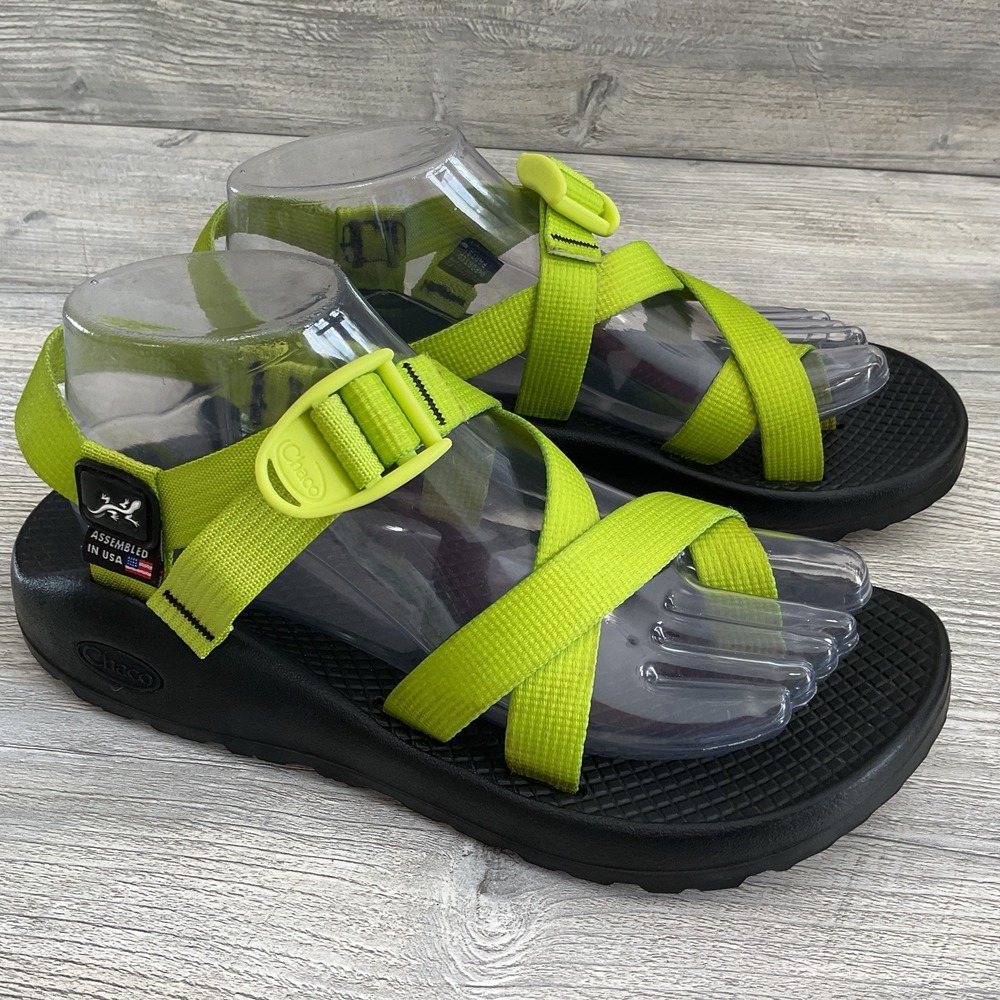 Chaco Z/1 Classic Athletic Straps Sandals Green Women's Size 8 Assembled USA
